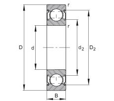 S 6200-C-2Z, ăȲYC  DIN 625-1 ˜ʵҪߴɂg϶ܷ