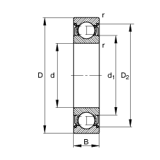 S 61824-Y,  DIN 625-1 ˜ʵҪߴ