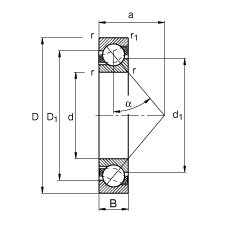 ǽ|S 71816-B-TVH,  DIN 628-1 ˜ʵҪߴ磬|  = 40
