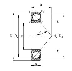 ǽ|S 7208-B-2RS-TVP, (j) DIN 628-1 ˜ʵҪߴ磬|  = 40㣬ɂ(c)ܷ
